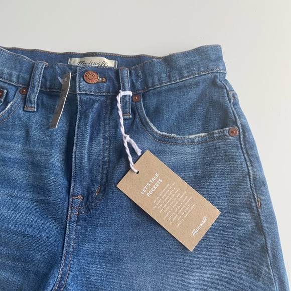 madewell high rise mid length jeans short - Picture 4 of 8